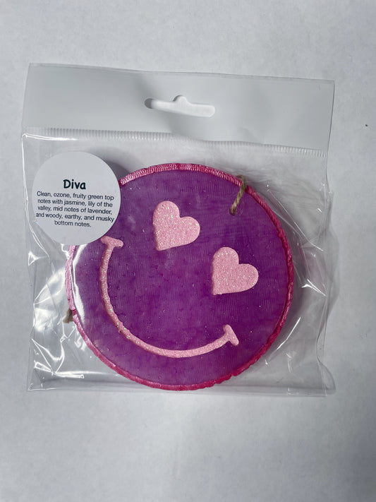 HEART EYE SMILEY CAR FRESHIE