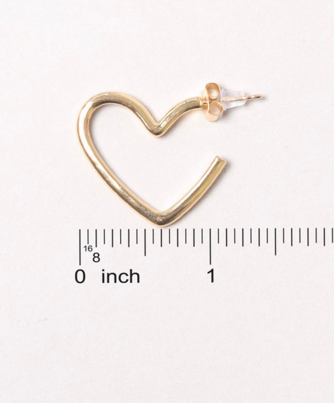 GOLD DIPPED HEART HOOP EARRING