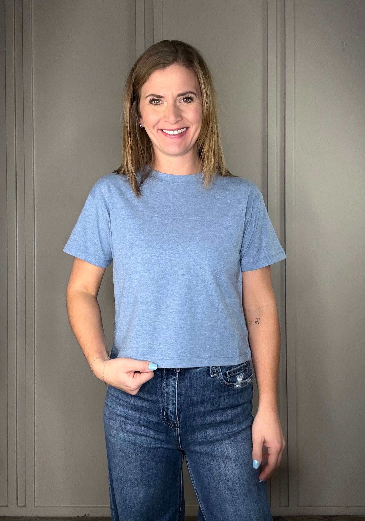 COTTON CREW NECK SHORT SLEEVE TEE