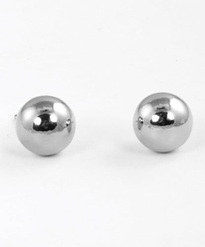 GOLD DIPPED BRASS BALL EARRING