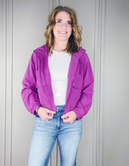 WINDBREAKER HOODIE VIOLET JACKET