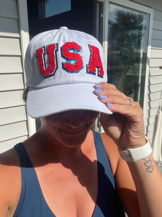 USA CHENILLE PATCH HAT