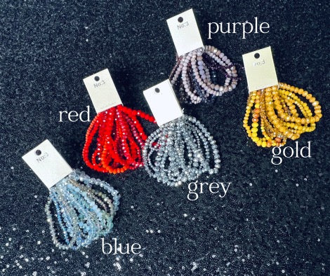 GLASS BEAD 9 SET BRACELET STACK ‘BF