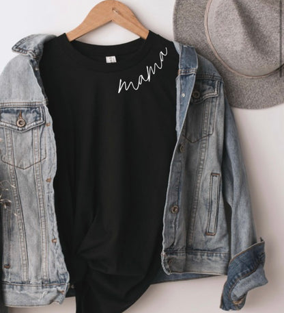 MAMA COLLAR GRAPHIC TEE