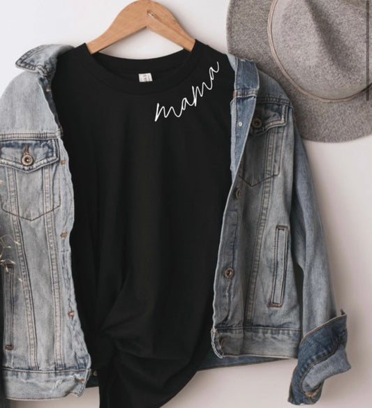 MAMA COLLAR GRAPHIC TEE