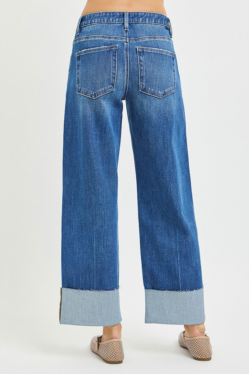RISEN WIDE LEG CUFF JEAN