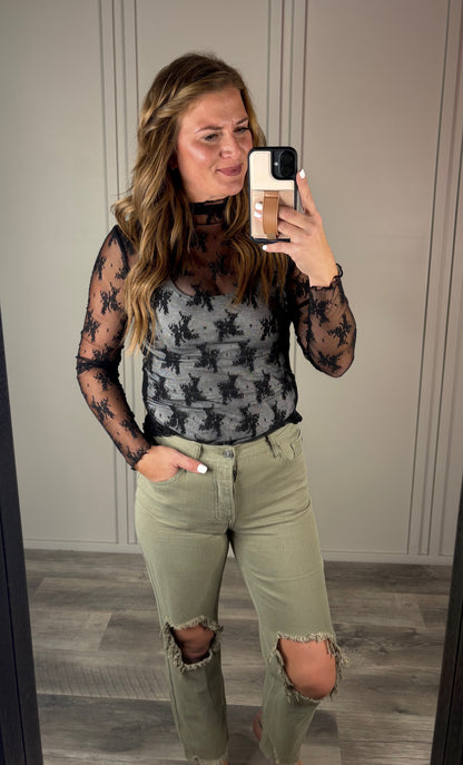 LACE SEE-THROUGH LAYERING TOP