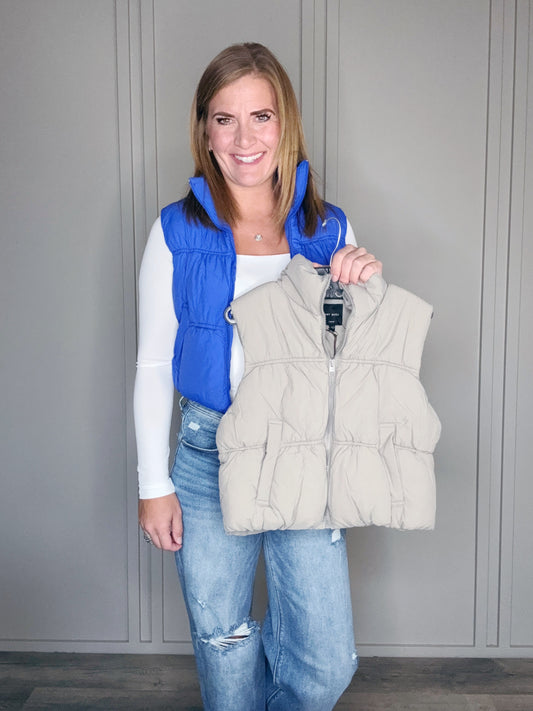 HIGH NECK PUFFER VEST