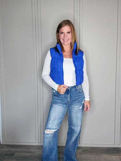 HIGH NECK PUFFER VEST