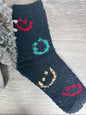 -BF-SMILEY FLEECE SOCKS