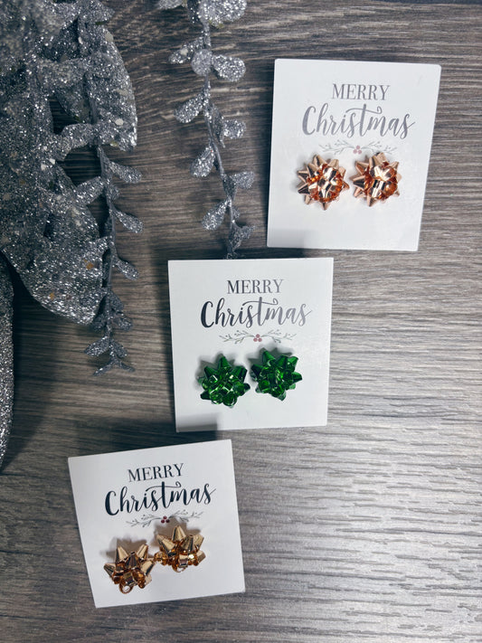 -BF- GIFT BOW POST EARRING