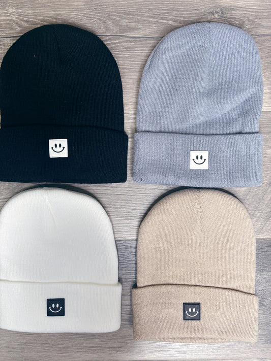 -BF-SMILEY FACE PATCH BEANIE