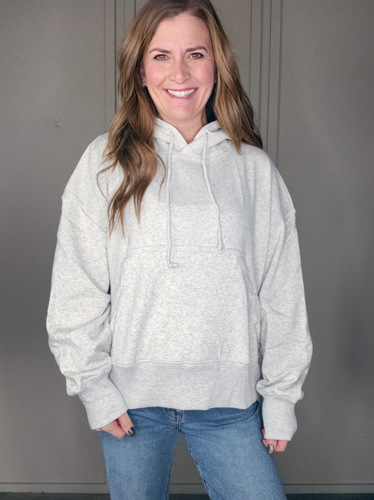 OVERSIZED FLEECE KANGAROO POCKET HOODIE