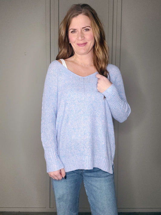 PURPLE FLECK SWEATER
