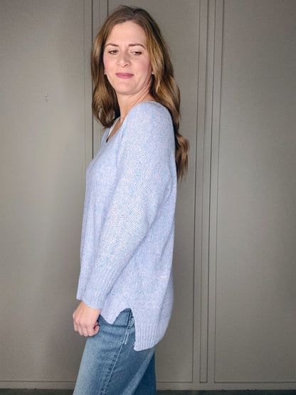 PURPLE FLECK SWEATER