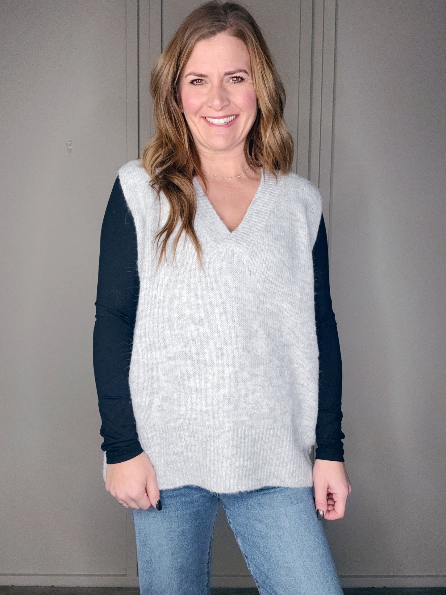 GREY SWEATER VEST