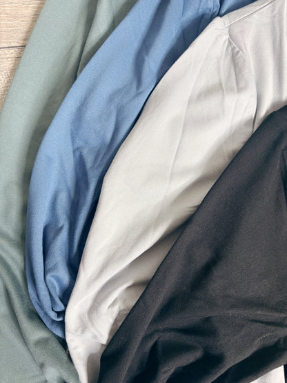 BRUSHED MICROFIBER LONG SLEEVE VNECK TEE