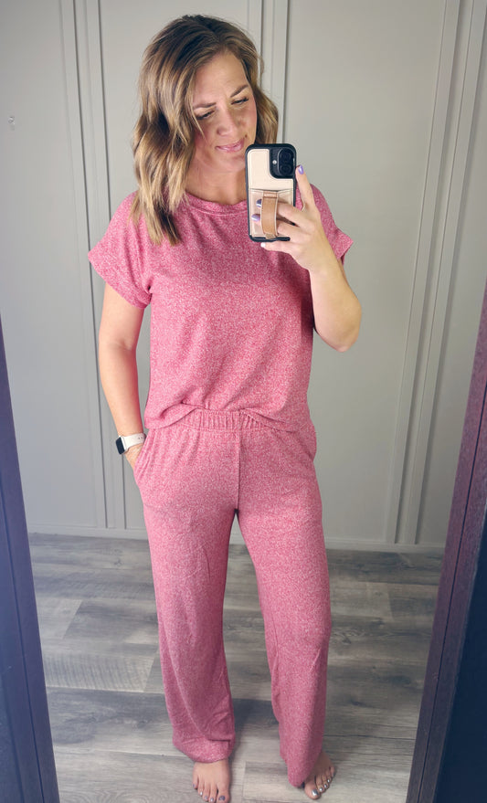 SHORT SLEEVE TEE & LOUNGE PANT SET