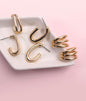 GEO DOUBLE ROW HOOP EARRING SET