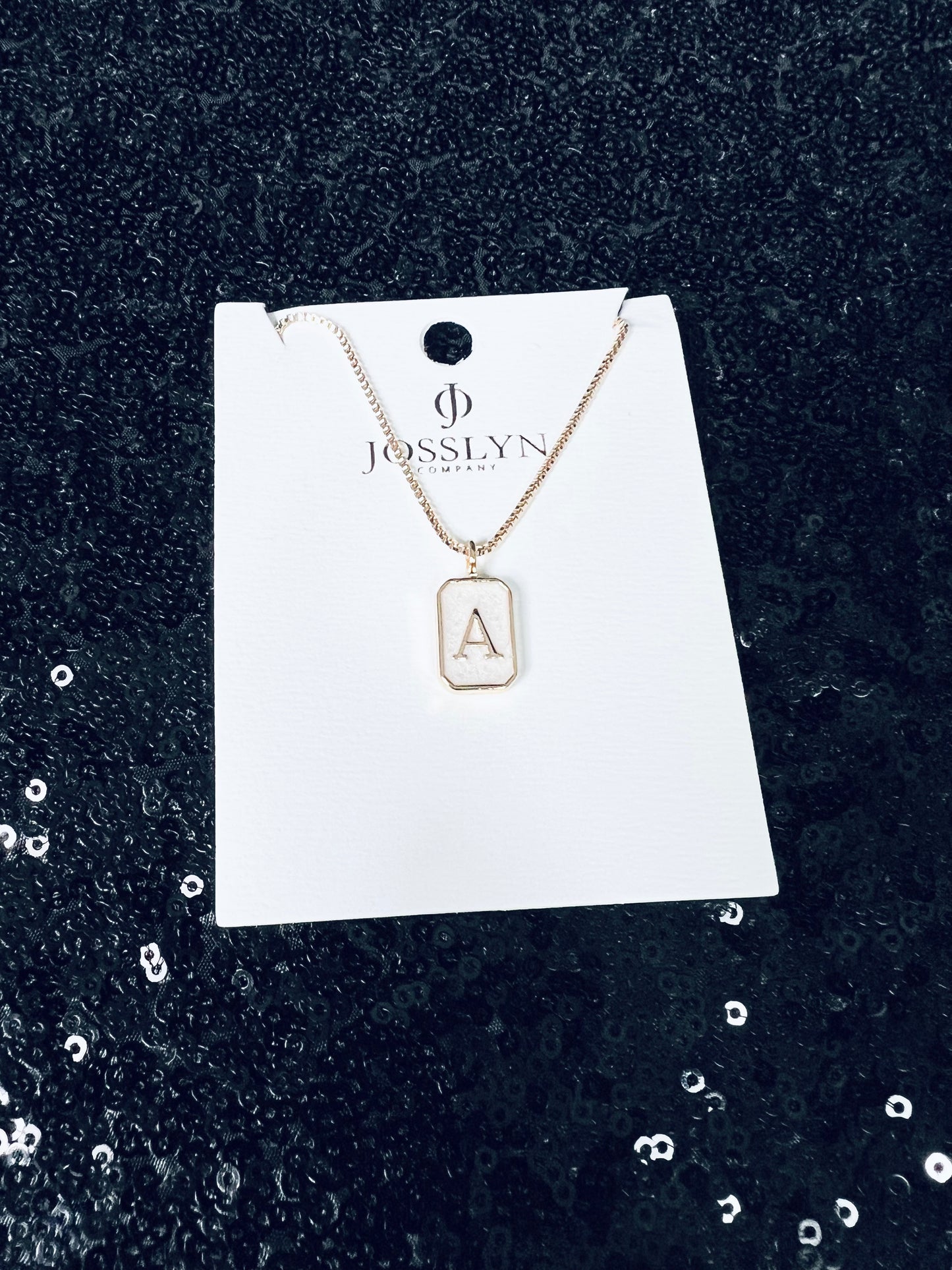 MONOGRAM INITIAL NECKLACE ‘BF