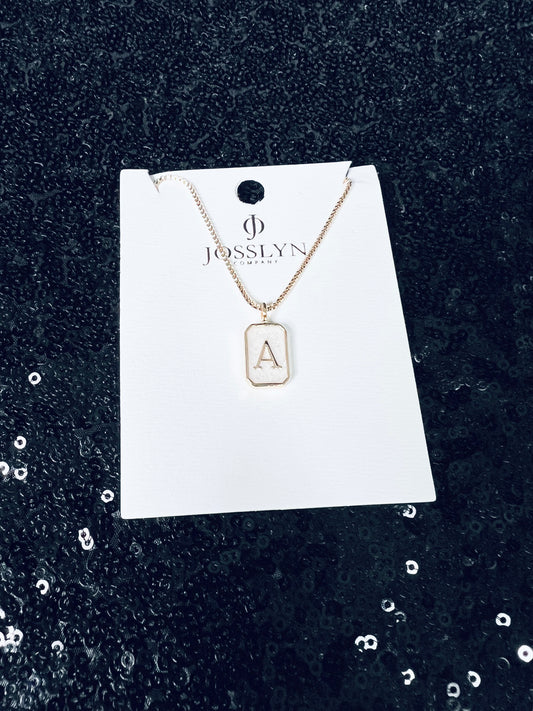 MONOGRAM INITIAL NECKLACE ‘BF
