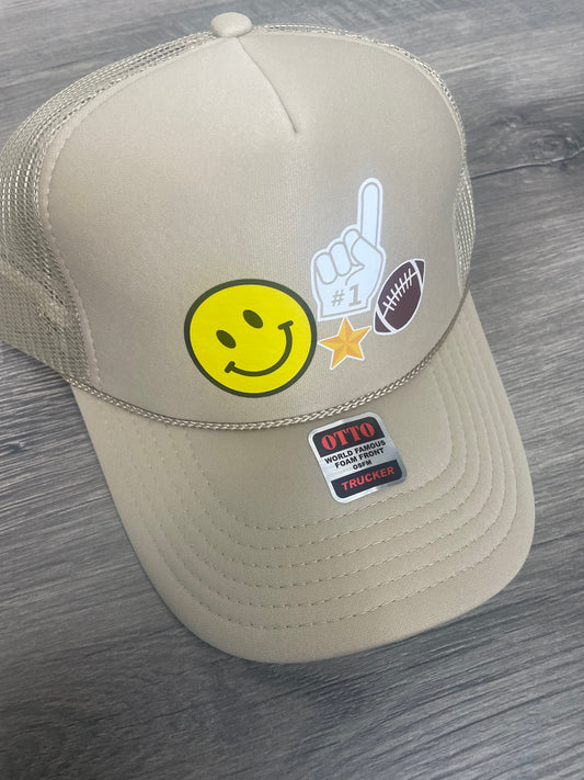 FOOTBALL MESH TRUCKER HAT
