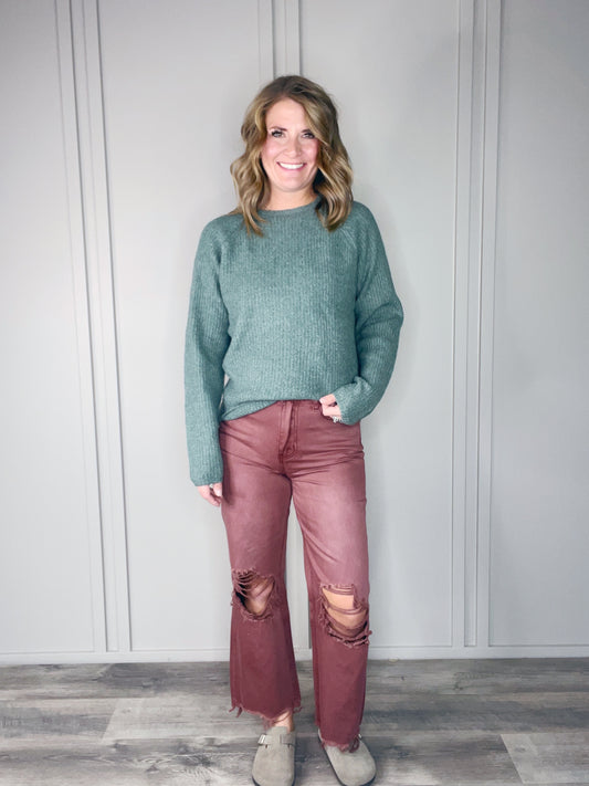 COZY DESTINATION RIBBED SWEATER