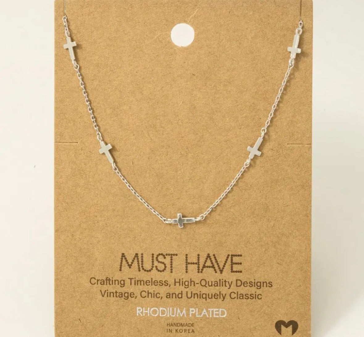 TINY CROSS NECKLACE