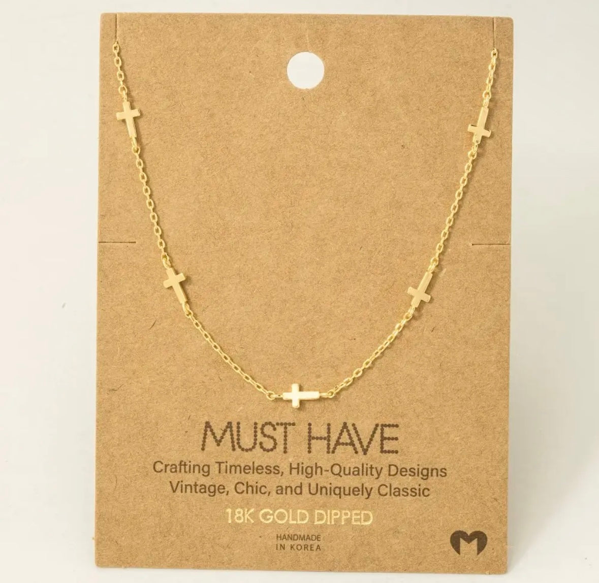 TINY CROSS NECKLACE