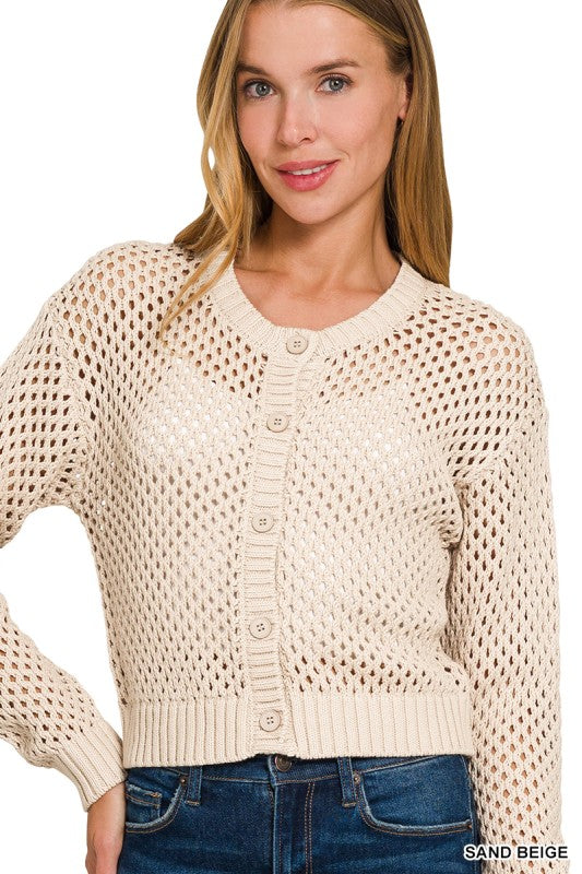 CROCHET CARDIGAN SWEATER