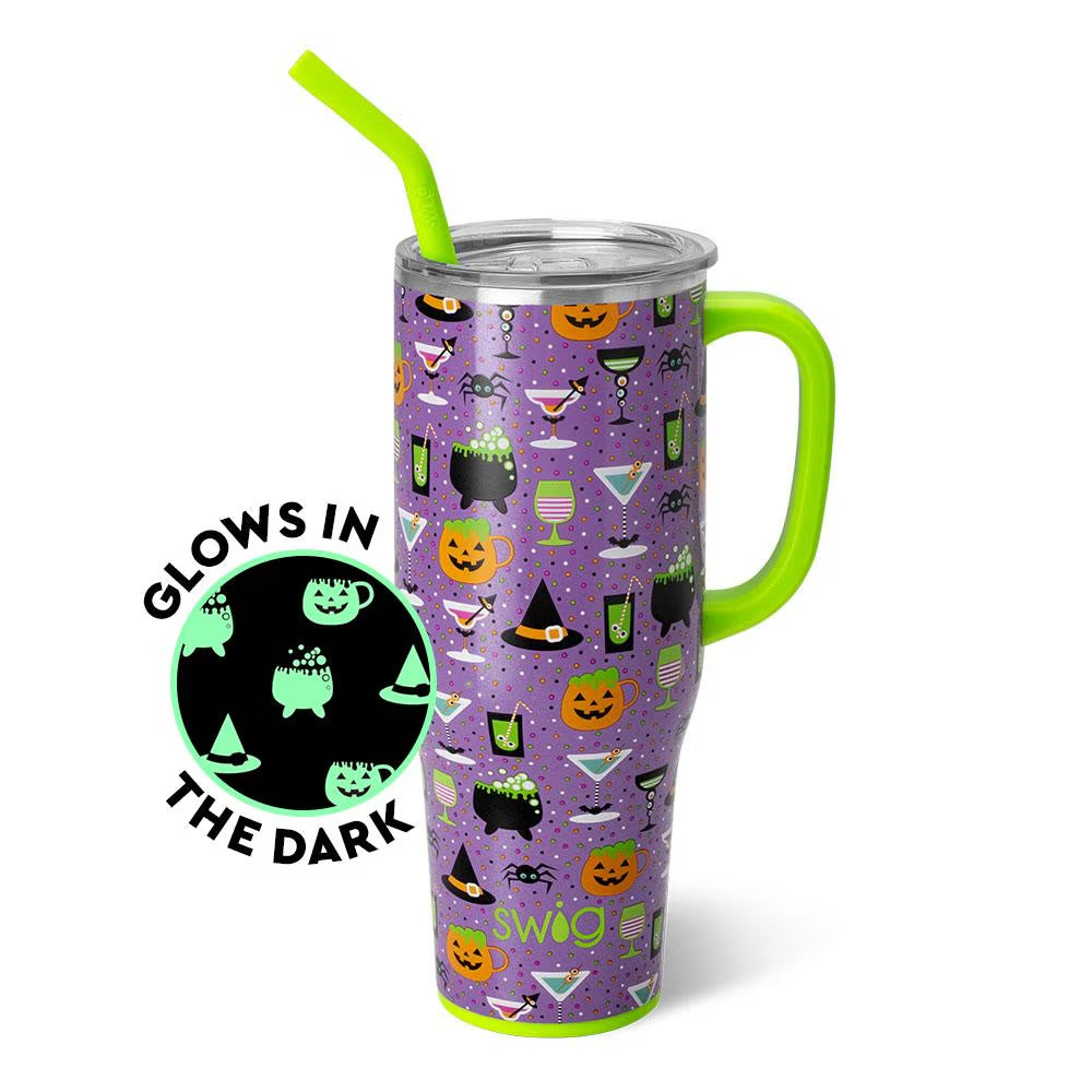 PURPLE HALLOWEEN 40 OZ TRAVELER SWIG
