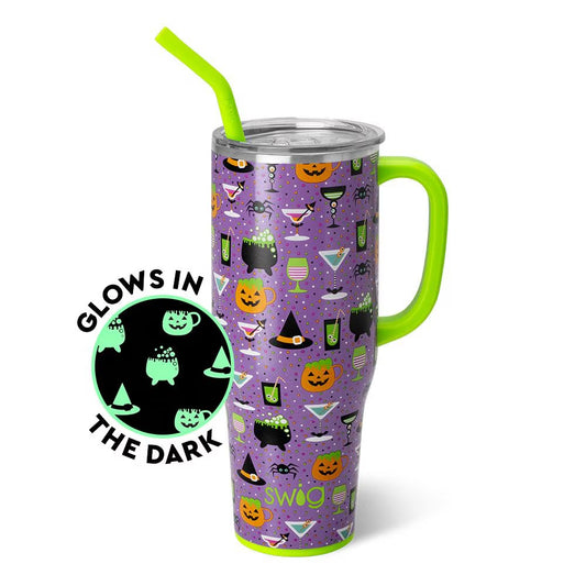 PURPLE HALLOWEEN 40 OZ TRAVELER SWIG