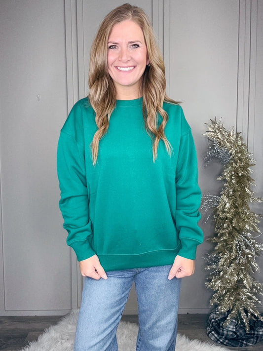 -BF-FLEECE CREWNECK PULLOVER SWEATSHIRT