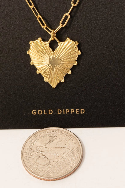 HEART PENDANT GOLD CHAIN NECKLACE