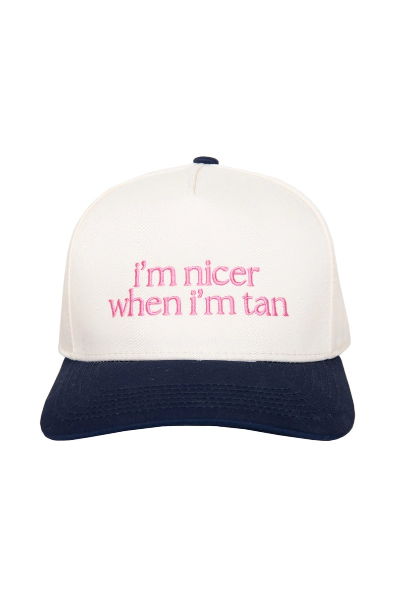 IM NICER WHEN IM TAN TRUCKER HAT
