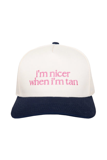 IM NICER WHEN IM TAN TRUCKER HAT