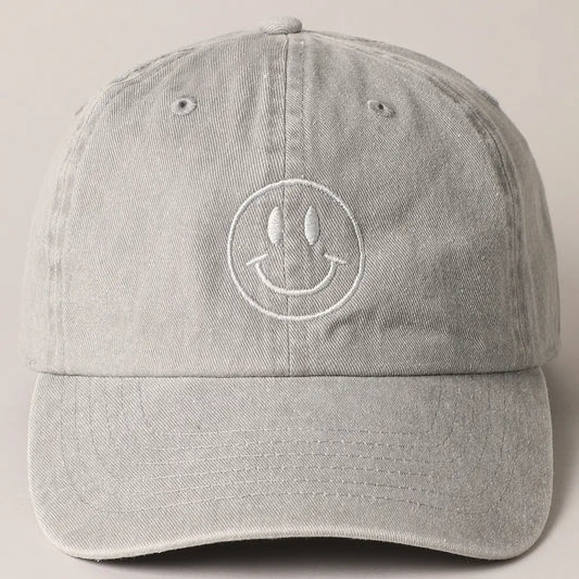 GREY SMILEY HAT