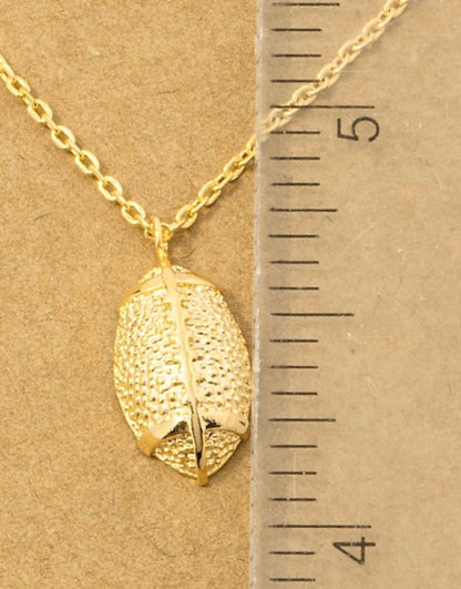 TEXTURED FOOTBALL NECKLACE