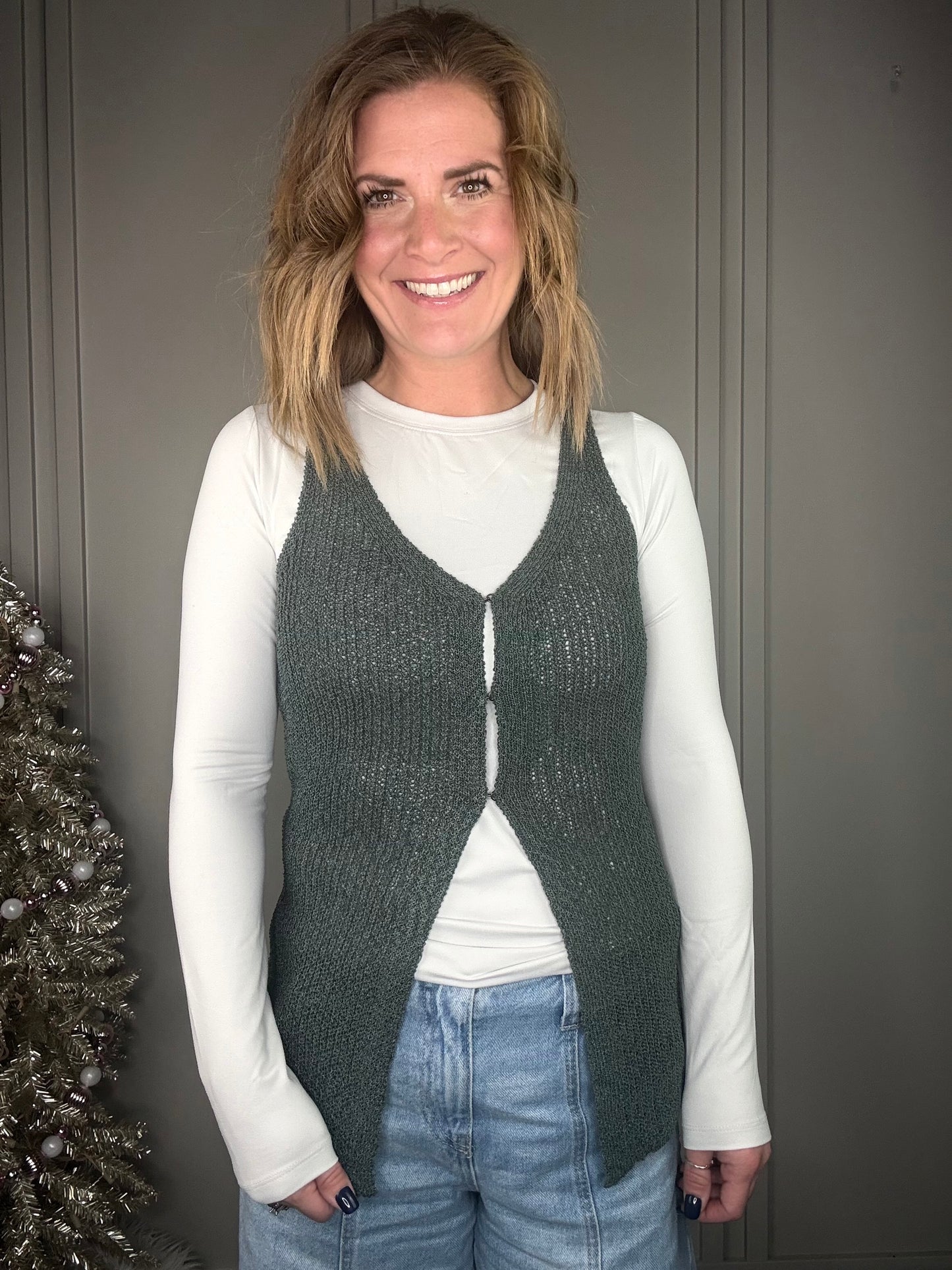 ::BF::HOOK AND EYE SWEATER VEST