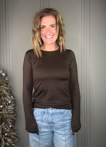 ::BF::MICROFIBER LONG SLEEVE CREW NECK TEE