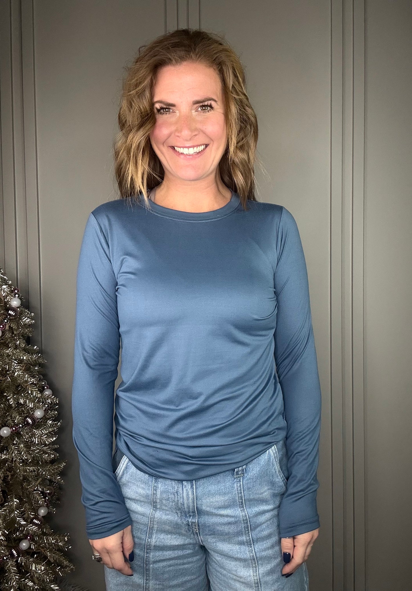 ::BF::MICROFIBER LONG SLEEVE CREW NECK TEE