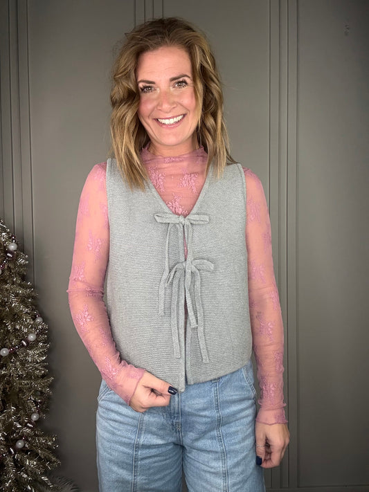 ::BF::TIE FRONT SWEATER VEST