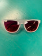 CLEAR FRAME W/ PINK LENSE SUNGLASSES