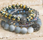 RHINESTONE BALL 5 SET STRETCH BRACELETS