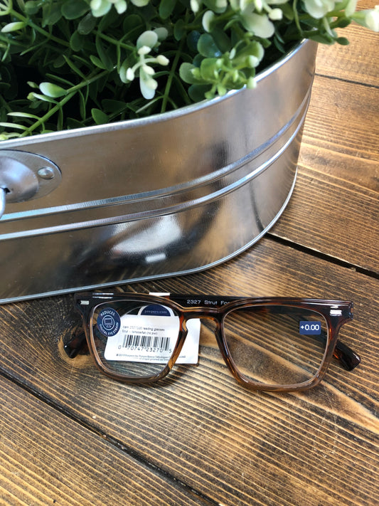 TAN KEYHOLE blue light glasses