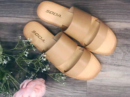OPEN TOE CASUAL SLIDE SANDAL