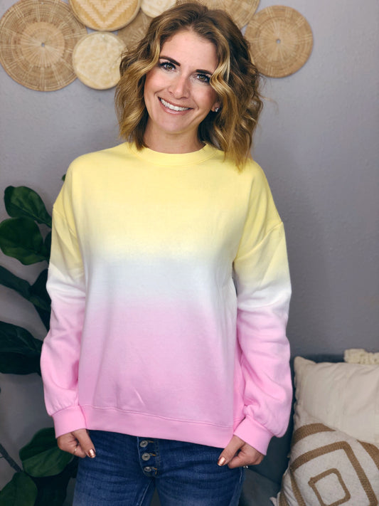 OMBRÉ TIE DYE SWEATER