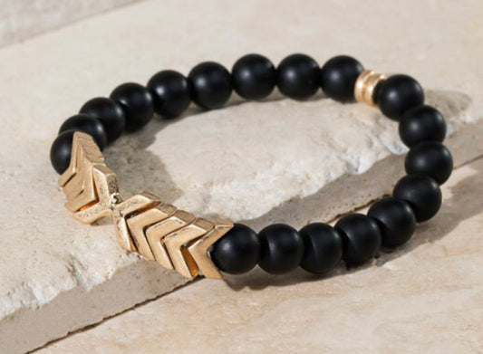 STONE W/ CHEVRON PENDANT