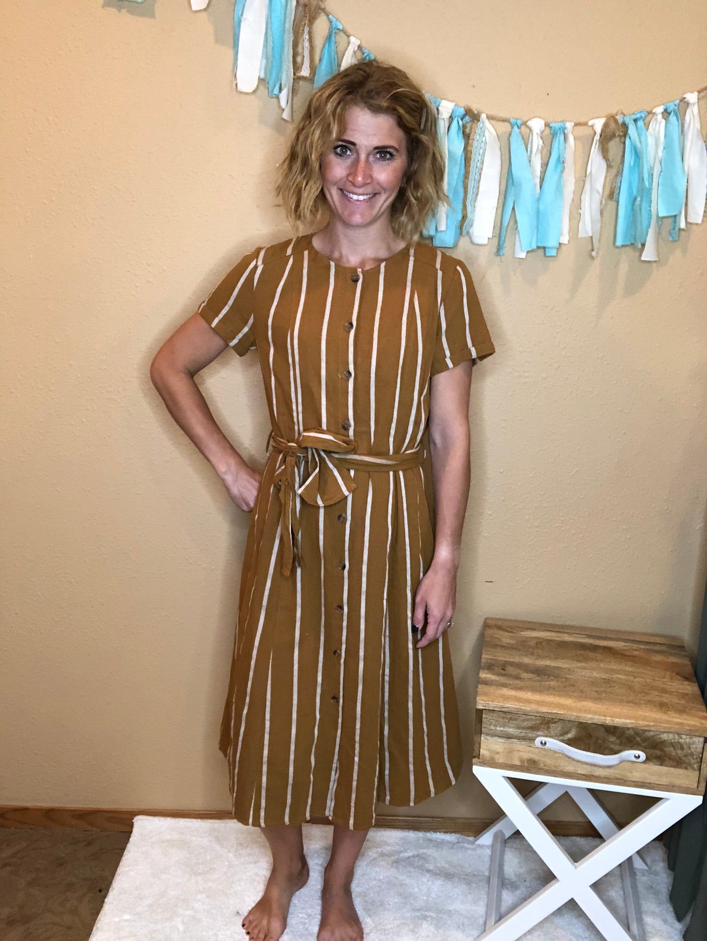 BUTTON FRONT DRESS