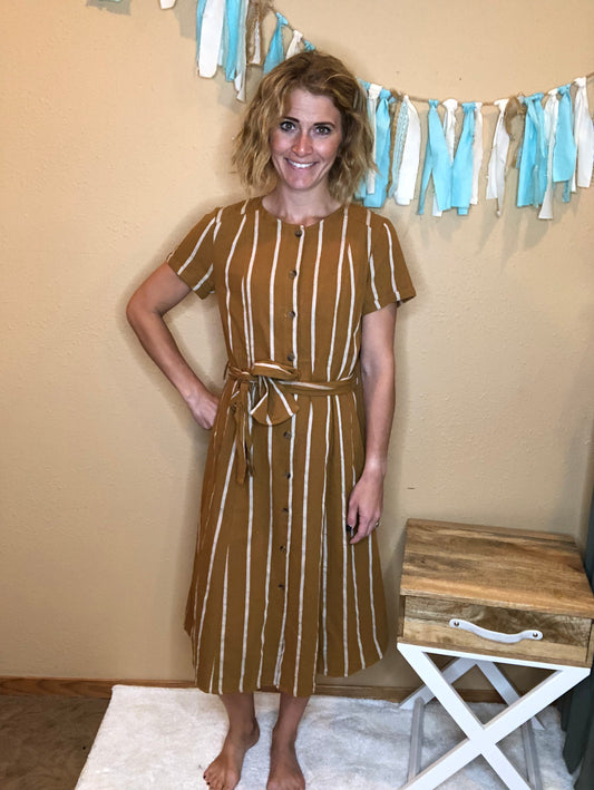 BUTTON FRONT DRESS